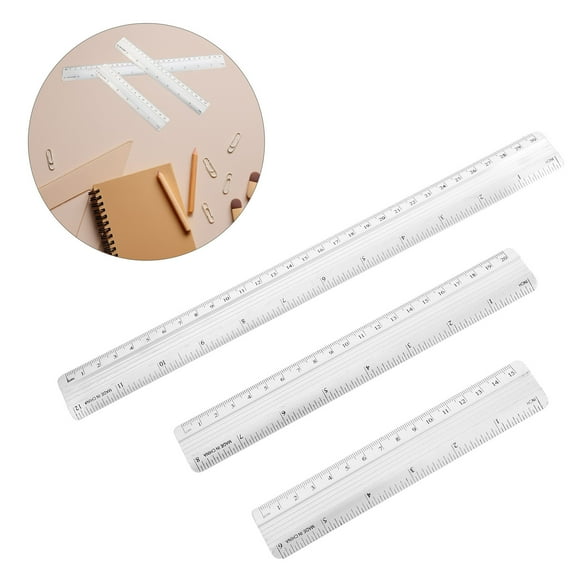 GETAJGHSD 6Pcs Durable Aluminum Alloy Rulers with Smooth Edges Ideal for Drawing Drafting and Measuring