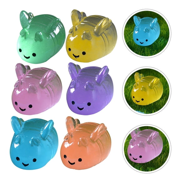GOOHOCHY 6 Pcs Mini Garden Figurines Decorative Patio Animal Ornaments for Outdoor Yard