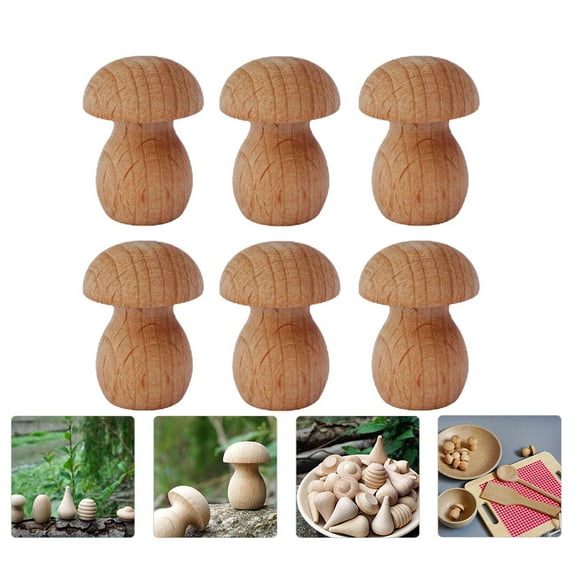 GOOHOCHY 6 Pcs Pink Small Decorative Gardening Rustic Decor Child 3X2.3X2.3CM Brown