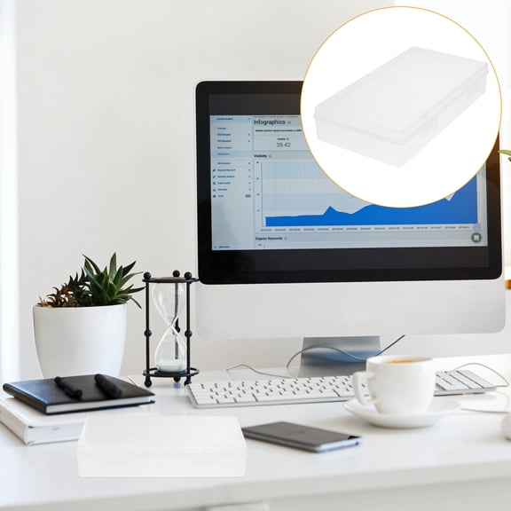 GOOHOCHY 6 Pcs Rectangular Cubes Storage Box Small Items Cases Transparent Containers