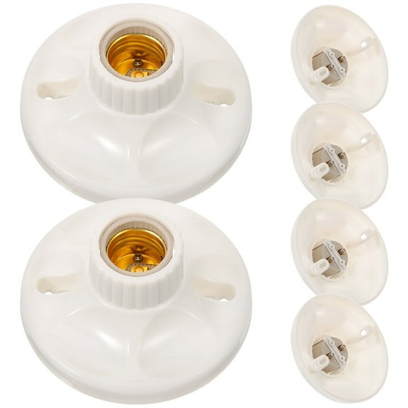 FUEENIRVA GooHochy 6pcs Metal Light Socket for Home Lighting Solutions, White, and Easy to Install