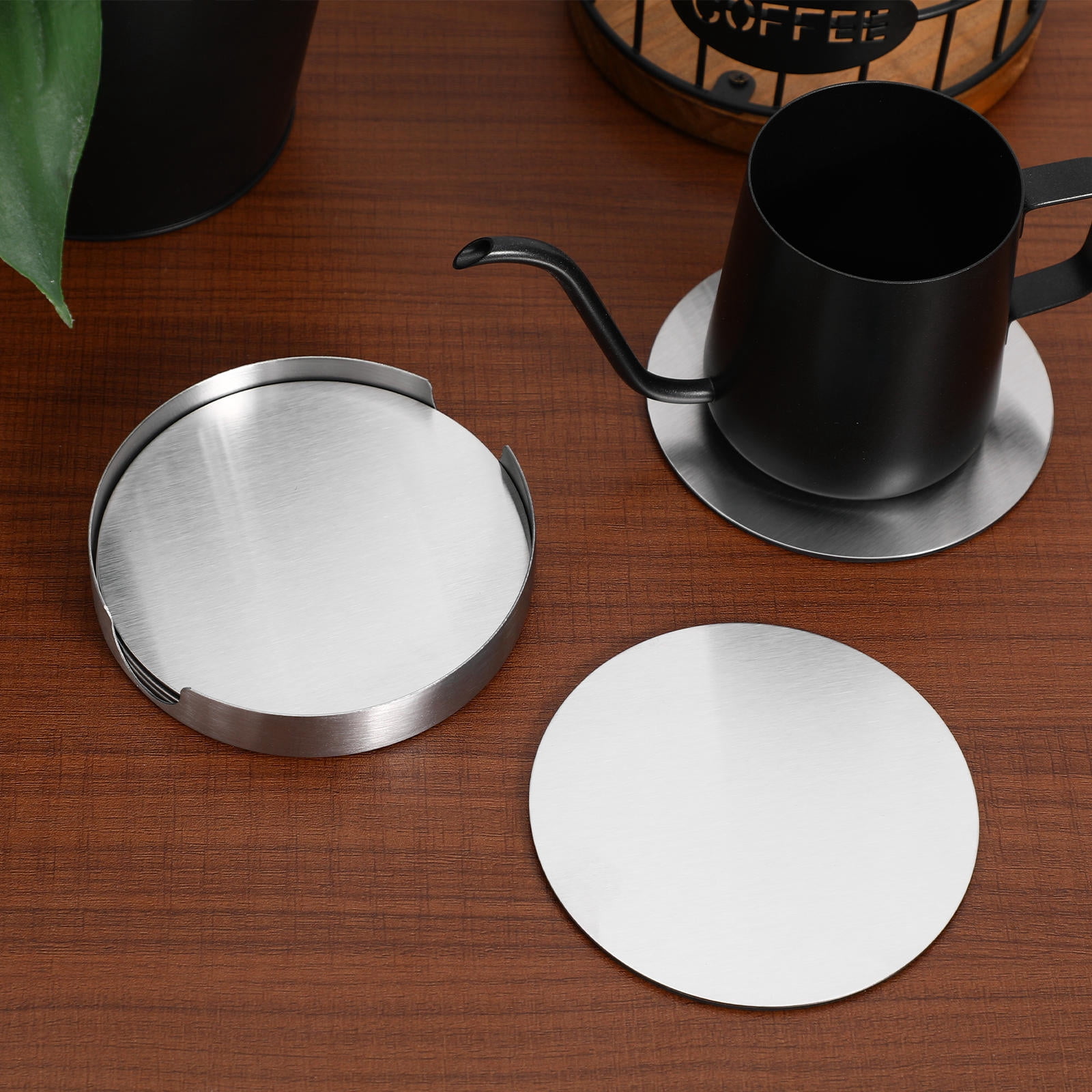 GOOHOCHY 6 Pcs Round Coaster Set Christmas Placemats Table Bowl ...
