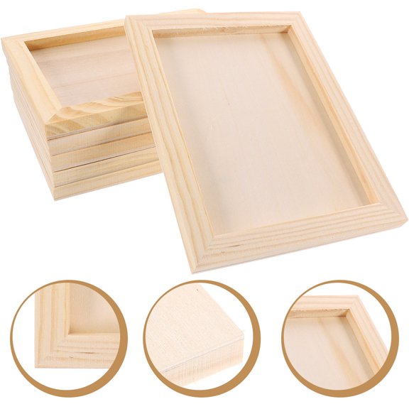 GOOHOCHY 6 Pcs Rustic Picture Frames Colorful Mud Useful Painting Child