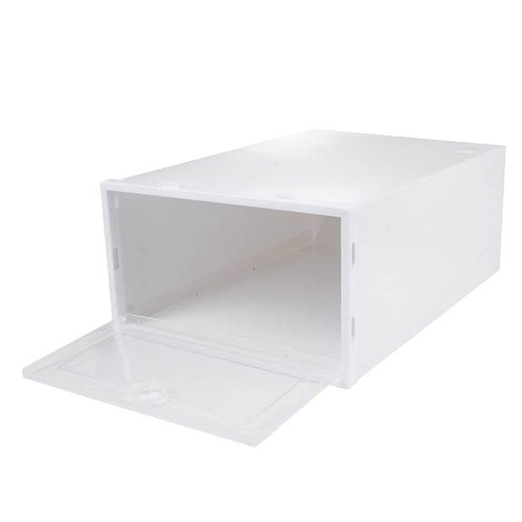 GOOHOCHY 6-Pack Stackable Shoe Organizers for Closet Storage, White, Space-Saving Shoe Holders for Easy Closet Organization