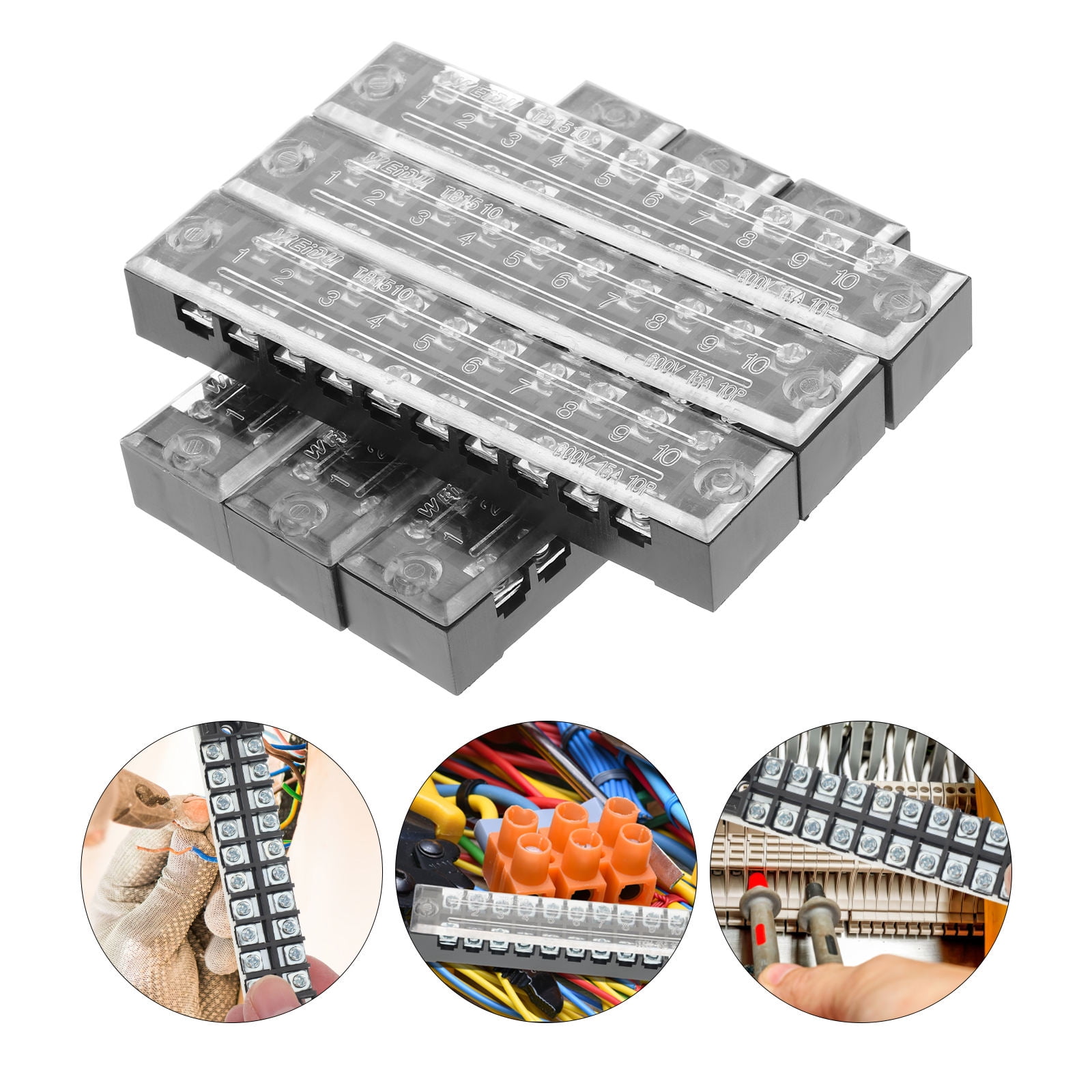 Fixed Computer Terminal GOOHOCHY 6 Pcs Wiring Terminal Connector Bar Terminals Fixed Block ...