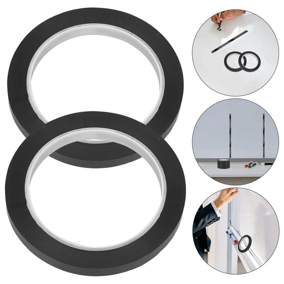 GOOHOCHY  6 Rolls Multiple Graphic Grid Marking Tape Whiteboard Black