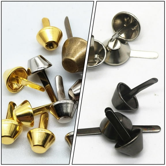 GOOHOCHY  60 Pcs Suitcases Rivets Metal Two-legged Studs Double-legged