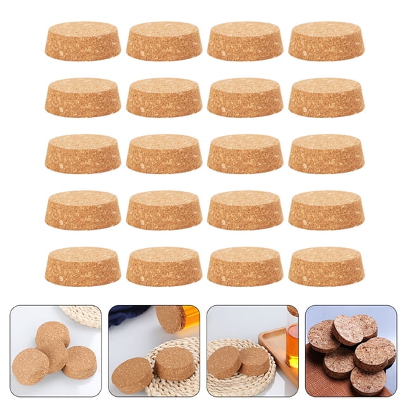 FUTUREORYY 60Pcs Replaceable Wine Cork with Khaki Finish for Party Bar and Holiday Use