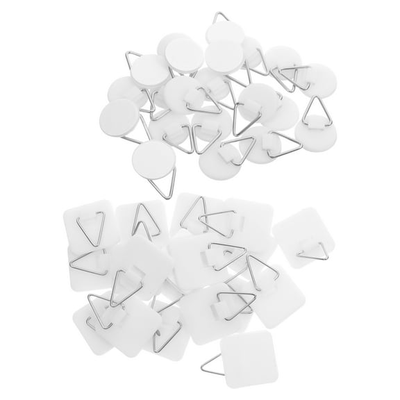 GOOHOCHY 60pcs Adhesive Hooks Small Self Adhesive Towel Hook Plastic Stick On Hooks Art Hangers For Wall Plastic Hooks With Adhesive