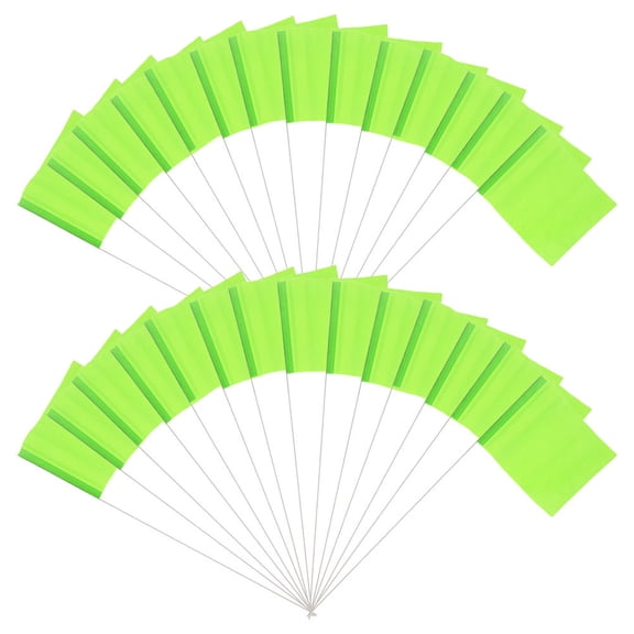 GOOHOCHY 60pcs Garden Sprinkler Flags Lawn Marker Flags Small Flags for Outside Steel Wire Yard Markers for Irrigation and Landscaping for Outdoor Use