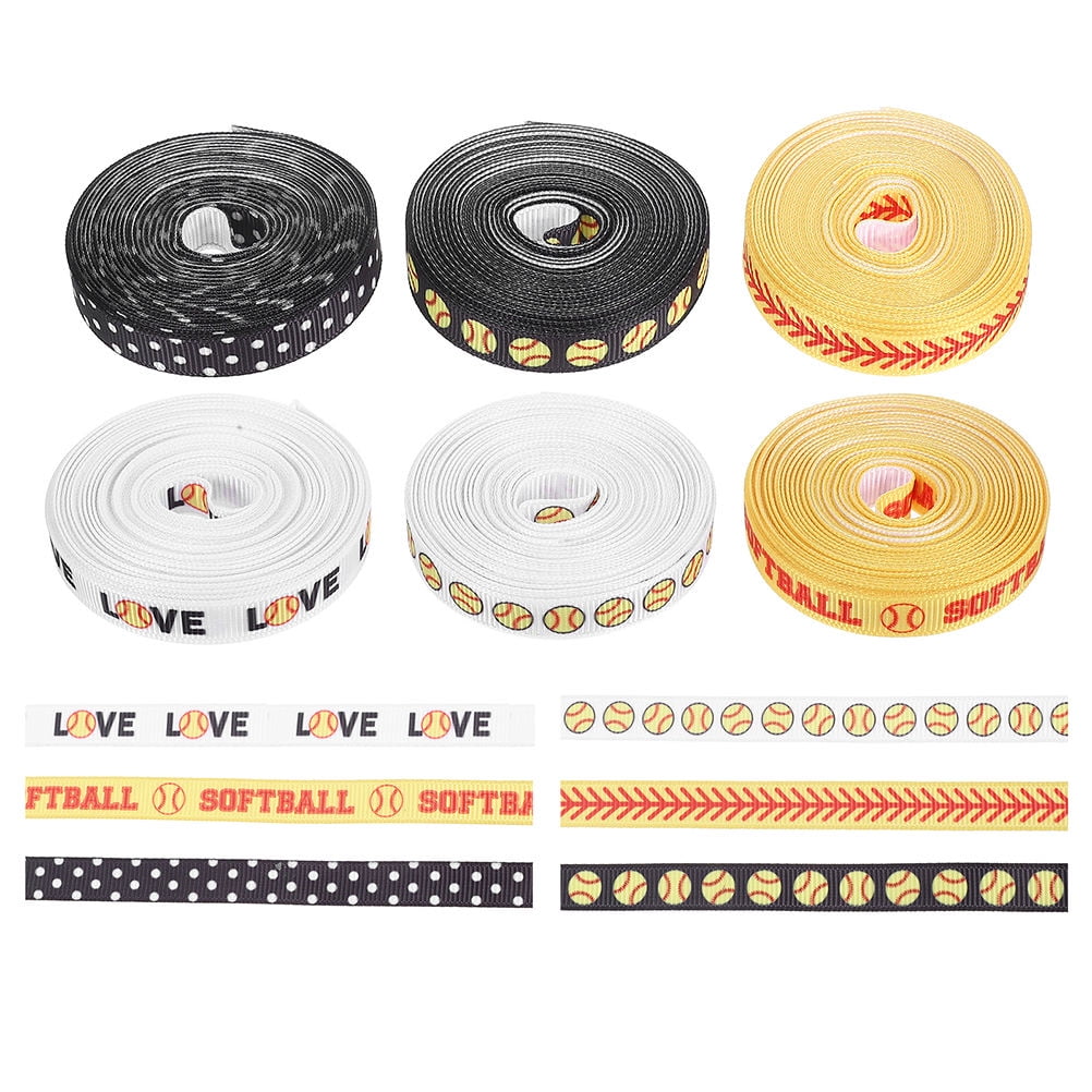 GOOHOCHY 6PCS Baseball Softball Craft Ribbons for Party Decorations ...