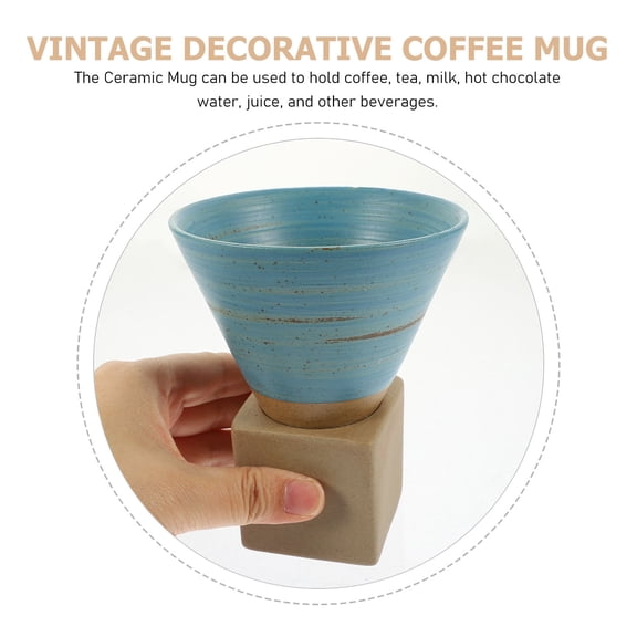 HONMEET Porcelain Cup Black 1 Set 9.5X9.2X9.2in