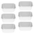 thumbnail image 1 of GOOHOCHY 6Pcs Chiffon Cake Baking Mold Silver Rectangular Non-Stick for Home Use, 1 of 8