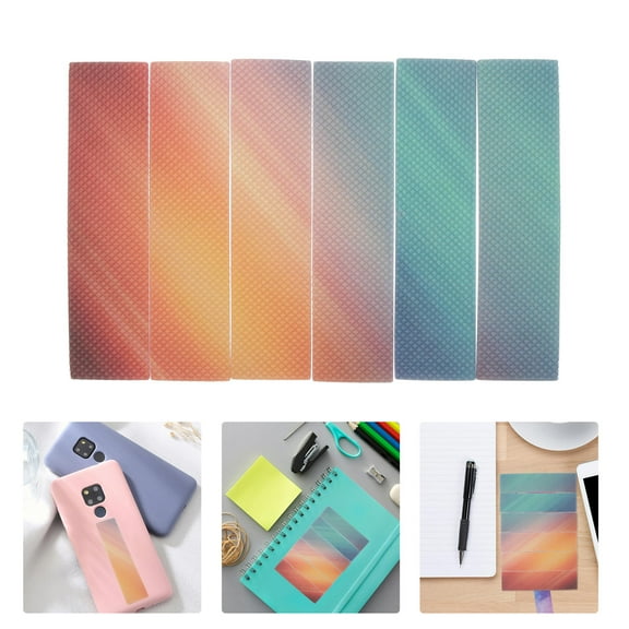 GOOHOCHY 6Pcs Mood Stickers Sensory Stickers for Adults Rough Texture Assorted Color 3.9X1in