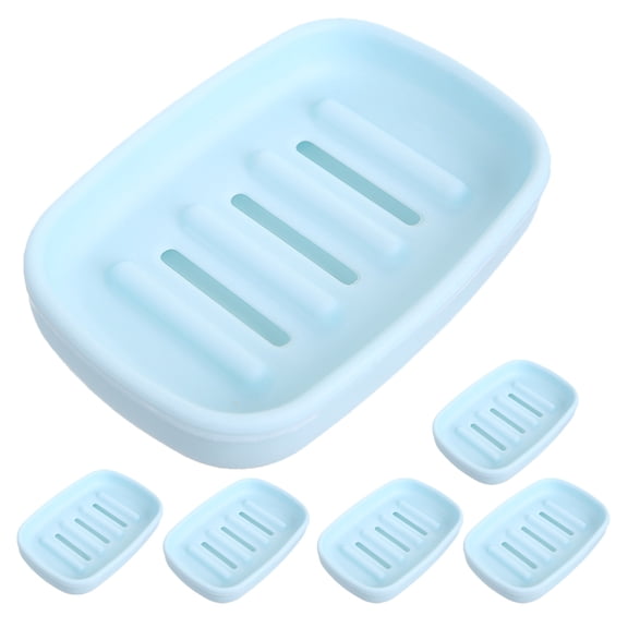 GOOHOCHY Shower Soap Holder Travel Soap Case PP Sky-Blue 6pcs