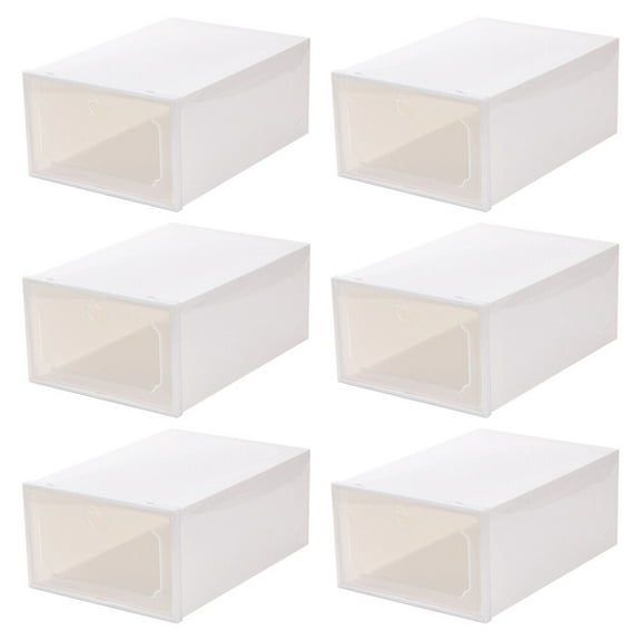 GOOHOCHY 6Pcs Women's Patterned Shoe Cases for Home Shoe Storage Containers