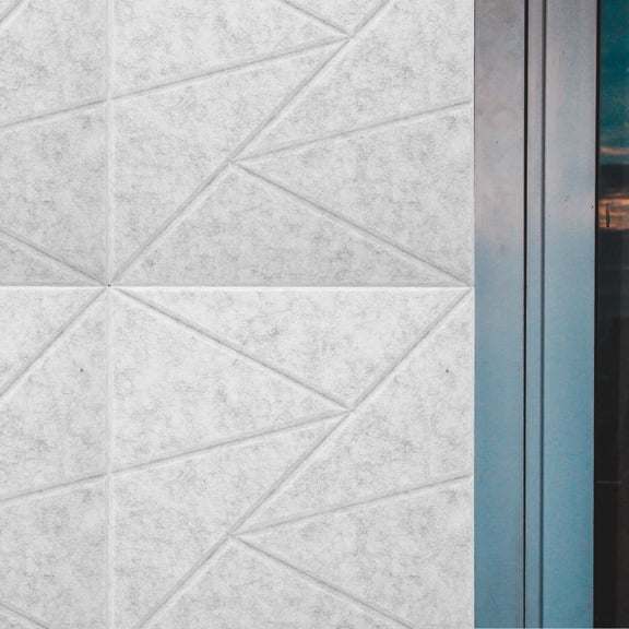 GETAJGHSD Ceiling Tile Acoustic Sound Proofing Panels Polyester Fiber Light Grey 6Pcs