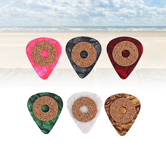 GOOHOCHY 6pcs Assorted Color Guitar Plectrum Picks Lightweight Nonslip Grip for Guitar Bass Ukulele Mandolin Banjo 0.5mm