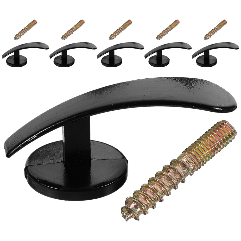6-Pack Stainless Steel Curtain Holdbacks - Screw-in Wall Mount Tiebacks For Drapes, 304 Grade, Modern Curtain Hooks