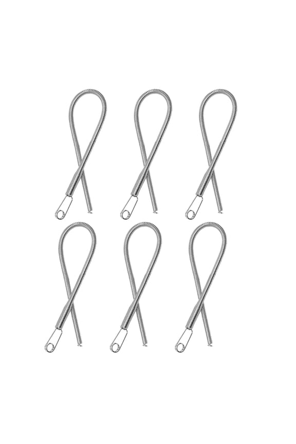 6pcs Spring Stringing Tool Spring Threading Tool Spring Drawstring Needle Threader Tool DIY Rope Threader Clip Drawstrings Replacement Threaders for Hoodies Pants