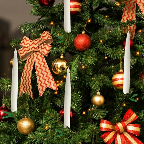 GOOHOCHY 6pcs White LED Flameless Candlesticks Battery Operated for Wedding Decor and Party Ambiance