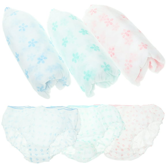 FUEENIRVA women Disposable Briefs Non-woven Fabrics 7pcs Soft for Pregnant Women Menstrual Period