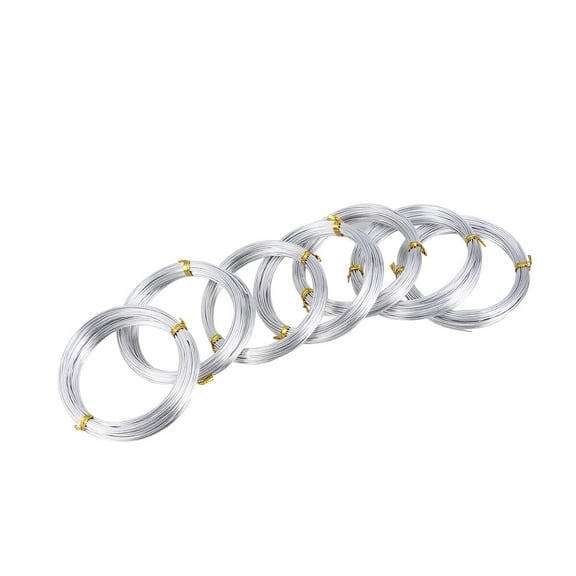 GOOHOCHY 7 Rolls Flexible Metal Wire Armature for Sculpting Making Silver