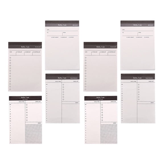 Mobutofu Office Memo Pads Notepad Paper 8Pack