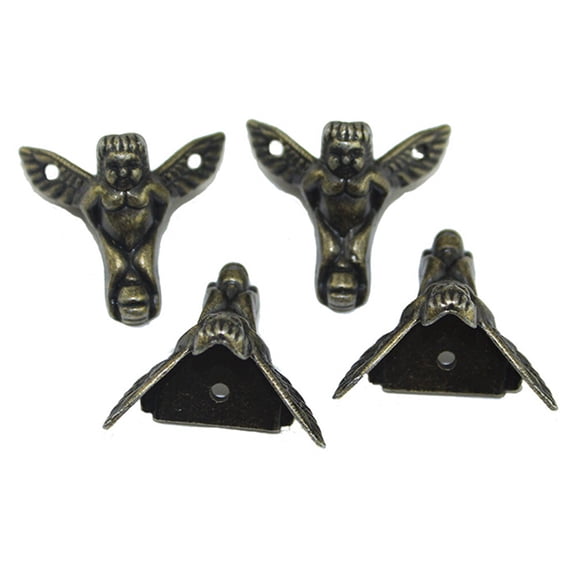 Mobutofu 8Pcs Practical Golden Alloy Sofa Legs Angel Shape Furniture Support Accessories