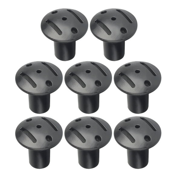GOOHOCHY  8 Pcs Boat Cover Support Pole Caps Canopy Accessories Black