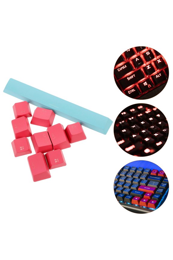 8 Pcs Mechanical Keyboard Caps Gaming Keycaps Computer Pink