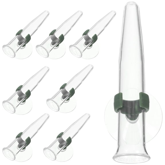 FUEENIRVA 8Pcs Indoor Plants Watering Tubes Transparent Plastic Flower Preservation Florist Supplies