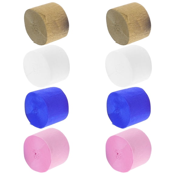 GOOHOCHY 8 Rolls Crepe Paper Streamers Party Decoration Streamers 2500.00X4.50X0.05CM