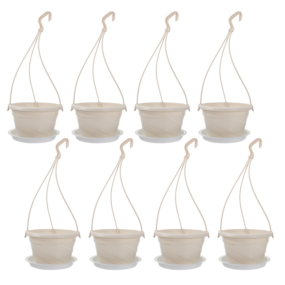 GETAJGHSD Wall Hanging Planters White Plastic 8 Sets