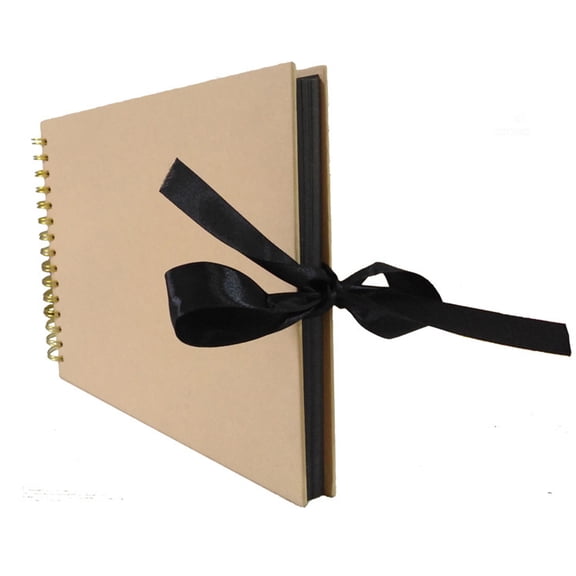 GOOHOCHY 80 Pages DIY Photo Album Scrapbook Vintage Style Self Adhesive Art Photo Album Kraft Paper Memory Album