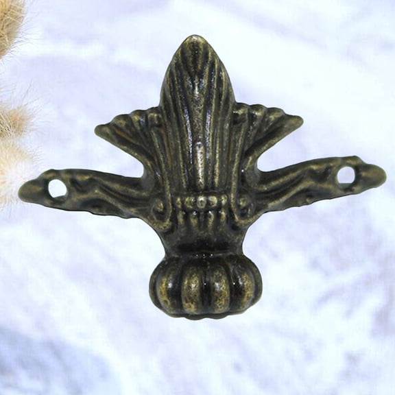 GOOHOCHY 8PCS 30x30mm Furniture Support Feet Zinc Alloy Box Legs Sofa Decoration Accessories Dark Green