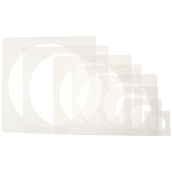 GOOHOCHY 8Pcs Circle Painting Stencil Large for Diy Crafts and Wall Art with Round Design