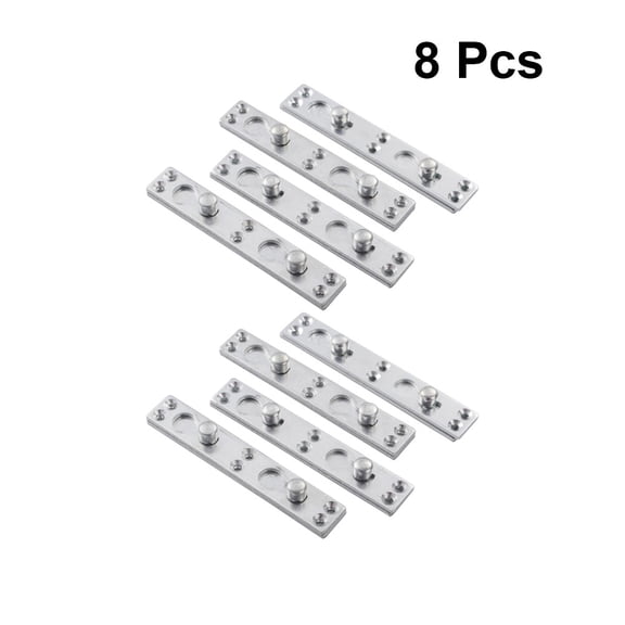GOOHOCHY Self Closing Hinges Bed Fittings Hook Silver Metal 8Pcs Connecting Diy Projects