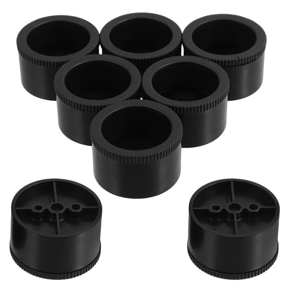 GOOHOCHY 8pcs Adjustable Round Furniture Leveling Feet Plastic Desk Legs Replacements for Home Offices Tables Cabinets Sofas Workbenches Support