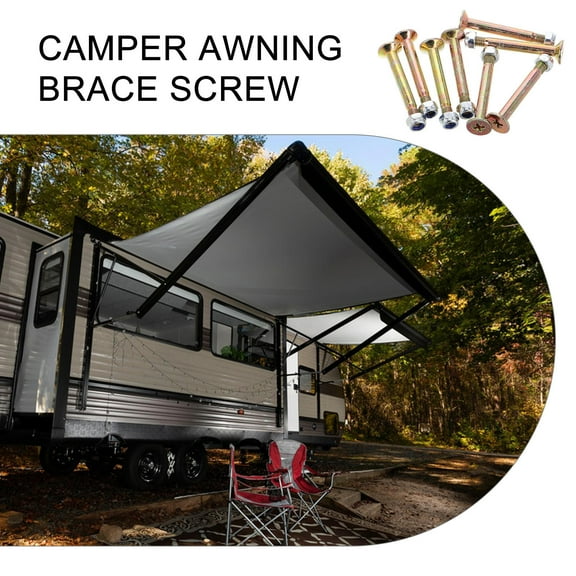 GETAJGHSD 8Pcs Metal Hexagon Head Screws for Camper Awning Brace Rv Awning Arm Replacement Parts