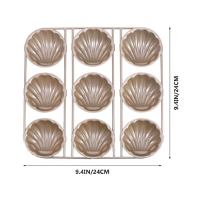 GOOHOCHY 9-Cavity Mold Nonstick Baking Pan with Even Heat Distribution and Golden Finish