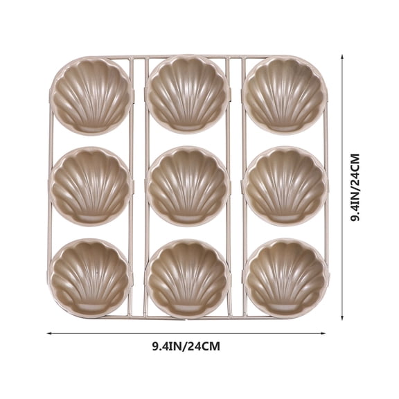 GOOHOCHY 9-Cavity Mold Nonstick Baking Pan with Even Heat Distribution and Golden Finish