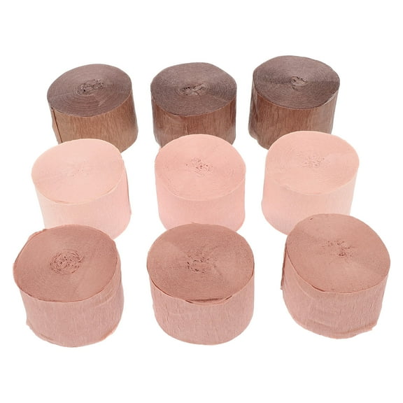 GOOHOCHY  9 Rolls Gathering Accessory Colored Rainbow Pastel Streamers Girl