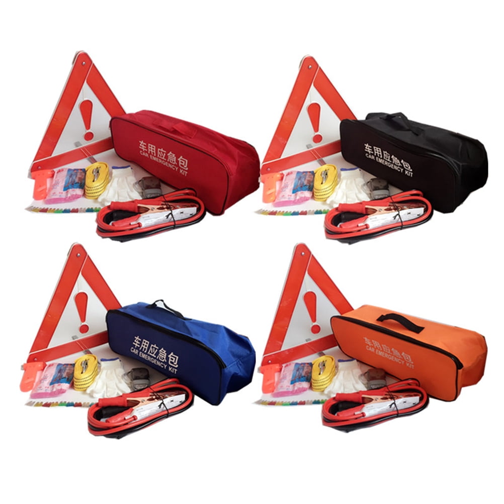 GOOHOCHY 9Pcs Roadside Assistance Auto Emergency Kit First Aid ...