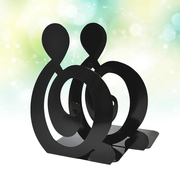 Mobutofu Desk Book Holder Bookend Metal Black 1 Pair