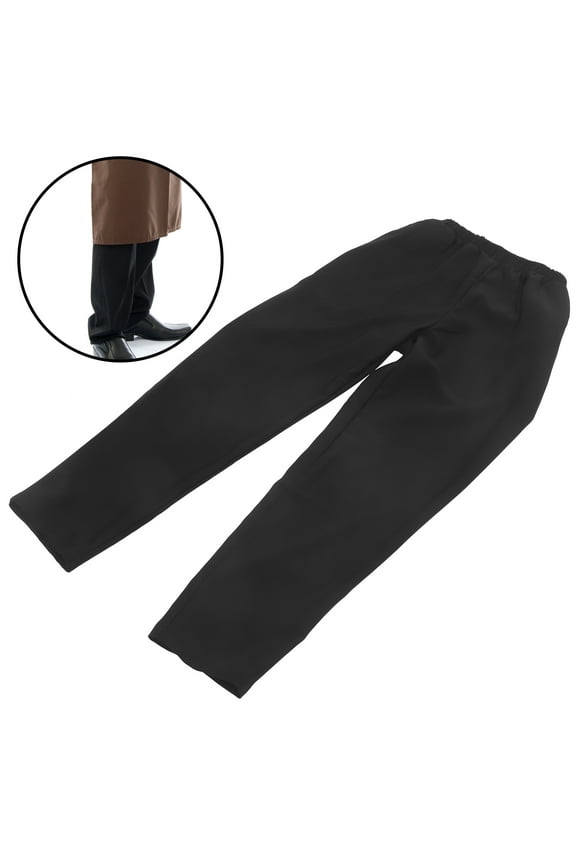 A Pair of Chef's Workwear Durable Trousers Breathable Material Chef Pants - Size S (Black)