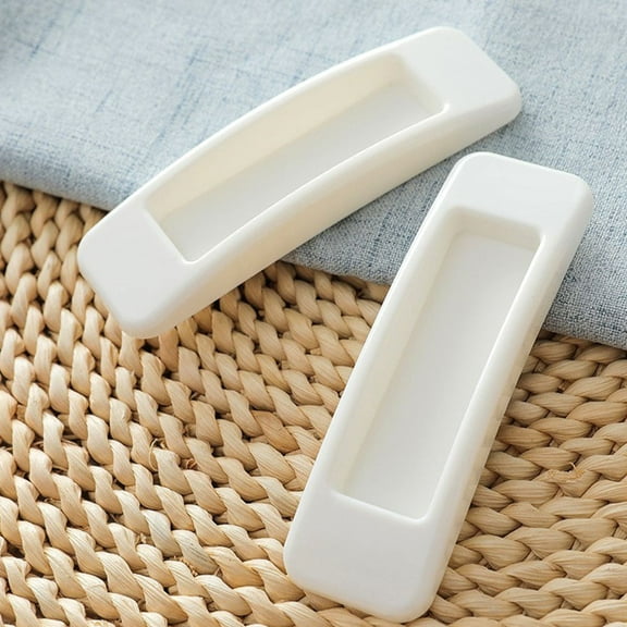 GOOHOCHY Adhesive Door Knobs for Home ABS Material White Color Easy to Install 6 Pieces