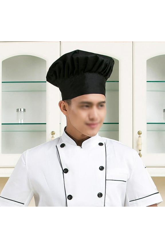 Adjustable Elastic Chef Hat, Mushroom Style Cooking Cap for Kitchen, Restaurant, and Home Use