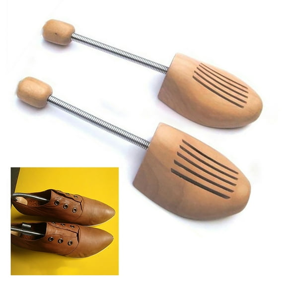 GOOHOCHY Adjustable Shoe Trees with Spring Design for Men and Women Preserve Shoe Shape Wood and Metal 5 Pairs EU Size 3940