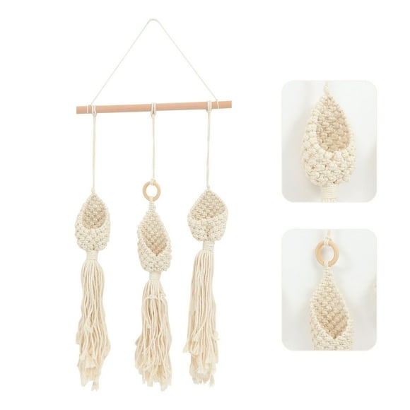 GOOHOCHY Air Basket Hanging Planter Indoor Wall Artificial Plants Beige